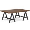 Sawhorse - Solid Walnut Veneer And Metal Coffee Table - Walnut - Image 11