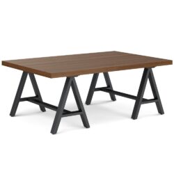 Sawhorse - Solid Walnut Veneer And Metal Coffee Table - Walnut
