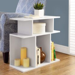 Accent Table Side Contemporary And Modern - White