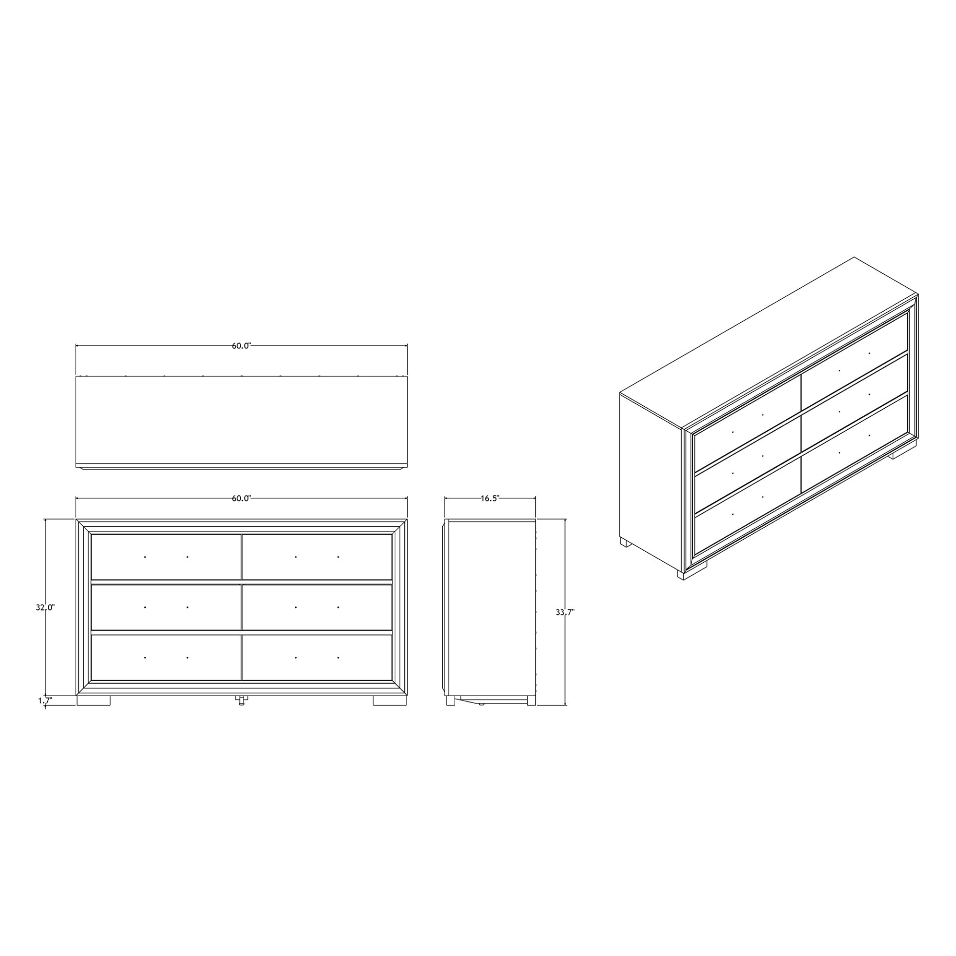 Adelaide - Dresser - Gray / Black - Image 4