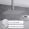 Luxury 12" Ceiling Mount Rainfall Shower System With Brass And Stainless Steel - Brushed Nickel - Image 5