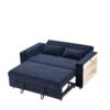 Pull Out Sofa Bed Convertible Couch Loveseat Sofa Modern Sleeper Sofa With Adjustable Backrest For Living Room - Blue - Image 22