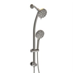 Multi Function Dual Shower Head System With 4.7" Rain Showerhead And Adjustable Slide Bar In - Brushed Nickel