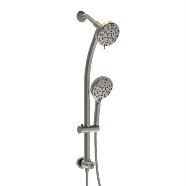 Multi Function Dual Shower Head System With 4.7" Rain Showerhead And Adjustable Slide Bar In - Brushed Nickel