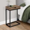 Accent Table, C - Shaped Contemporary & Modern - Brown - Image 10
