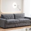 Luxe - Corduroy Sofa With Sleek Design, Spacious And Comfortable 3 Seater Couch - Gray - Image 9
