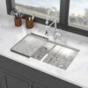 36" X 19" Double Bowl Undermount Sink With 2 10" Deep Basins - Brushed Nickel - Image 10