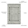 Macau - Non - Slip Accent Rug - White / Gray - Image 5