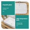 Rectangular Vessel Bathroom Sink, Modern - White - Image 7