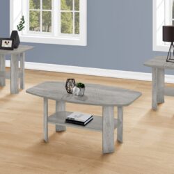 Table Set, Coffee, End, Side, Accent For Living Room, Transitional (Set of 3) - Gray
