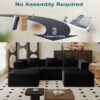 Modular Sectional Couches With Deep Seat For Living Room - Black - Image 6