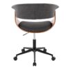Vintage Mod - Mid-Century Modern Office Chair - Charcoal - Image 4