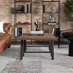 Sawhorse - Solid Walnut Veneer And Metal Coffee Table - Walnut