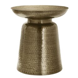Drum Accent Side Table, Durable Construction, Contemporary & Modern - Gold