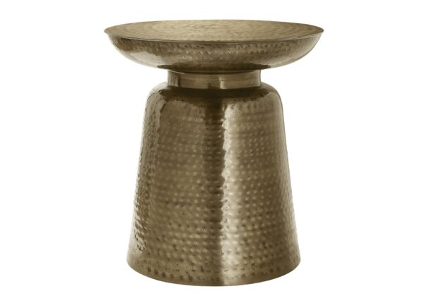 Drum Accent Side Table, Durable Construction, Contemporary & Modern - Gold