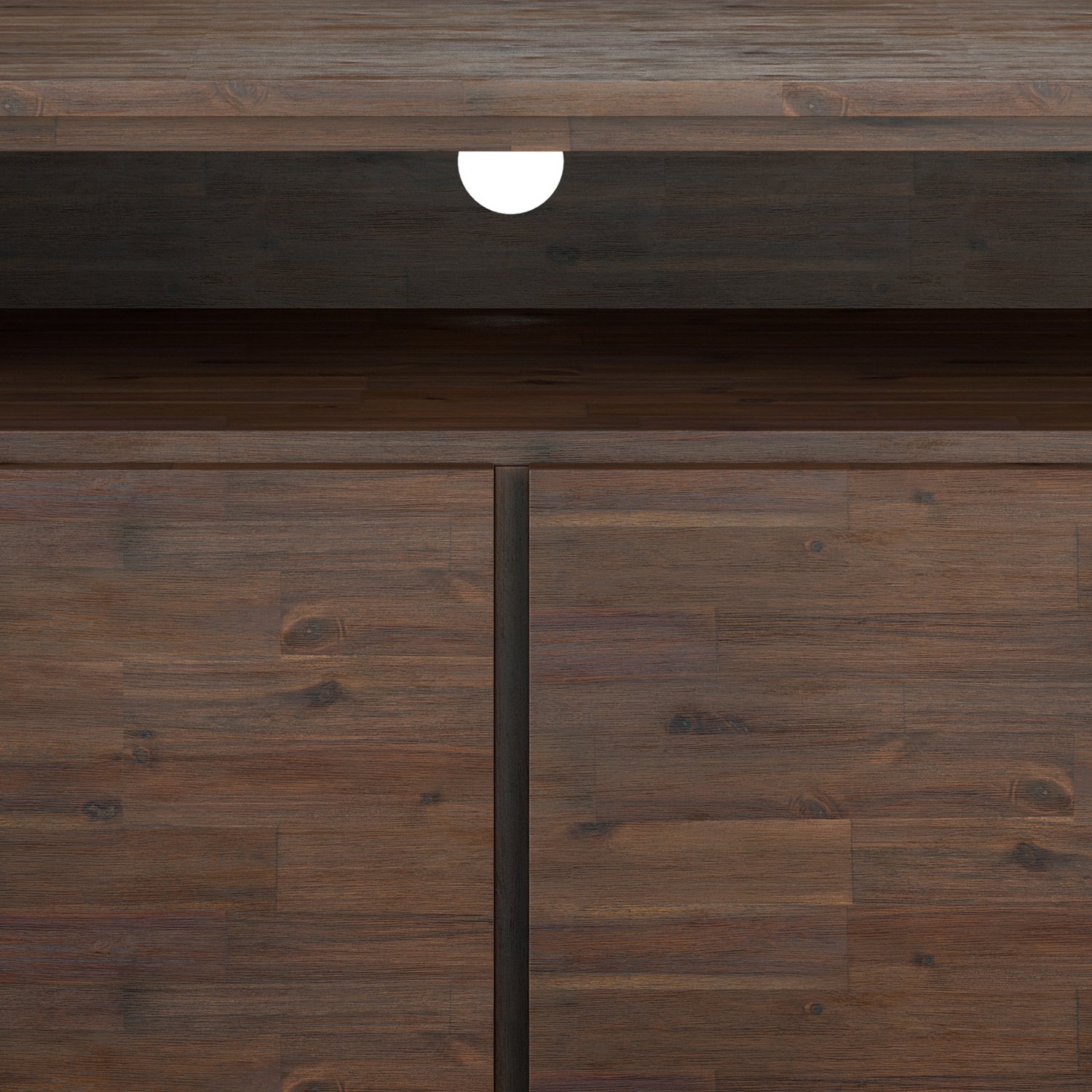 Lowry - Handcrafted TV Media Stand - Distressed Charcoal Brown - Image 8