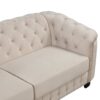 Upholstered Loveseat Sofa With Thick Removable Seat Cushion - Beige - Image 19