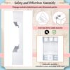 Hall Tree With 6 Hooks, Coat Hanger, Entryway Bench, 3 In 1 Design, A Spacious Drawer For Entrance, Living Room - White - Image 9