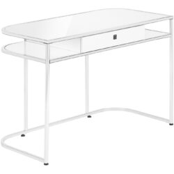 Computer Desk For Home Office, Laptop, Storage Drawers, Contemporary And Modern - White