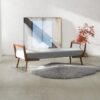 Cora - Mid-Century Modern Gray Bench - Gray - Image 2
