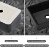 Modern Ceramic Rectangular Vessel Bathroom Sink, Stylish And Easy To Maintain - Black - Image 5