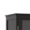 Buffet Cabinet With Double Glass Doors And Drawer, Storage Sideboard - Black - Image 18