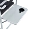 Padded Folding Outdoor Chair With Side Table And Storage Pockets, Lightweight Oversized Directors Chair For Indoor, Outdoor Camping, Picnics And Fishing (Set of 2) - Black / Gray - Image 6