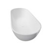 68.9" Freestanding Solid Surface Soaking Bathtub For Bathroom - Matte White - Image 6