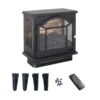 18 Inch 3D Flame Electric Infrared Quartz Fireplace Stove With Remote Control - Black - Image 12
