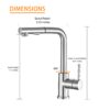 Kitchen Faucet With Pull Down Sprayer - Brushed Nickel - Image 3