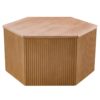 Hexagon Coffee Table With Fluted Design - Natural - Image 5