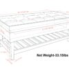 Cosmopolitan - Storage Ottoman Bench With Open Bottom - Distressed Black - Image 8