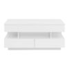 Lift Top Coffee Table With 2 Drawers, Multi Functional Lift Top Coffee Table With High Gloss Finish For Living Room - White - Image 7