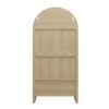 Tall Arched Kitchen Pantry, Modern Farmhouse Wood Kitchen Storage Cabinets, Arched Storage Display Cabinet With Adjustable Shelves, Versatile Cupboard For Kitchen, Dining Room, Living Room - Natural - Image 10