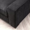 Luxe - Corduroy Sofa With Sleek Design, Spacious And Comfortable 3 Seater Couch - Black - Image 7
