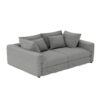 Plush Corduroy 4 Seat Sofa, Modern Comfy Upholstered Sofa Cloud Couch, Deep Seat Couches With Soft Pillows, Convertible Deep Seat Sofa Lounge Chair For Living Room Bedroom, Apartment, Office - Black - Image 6