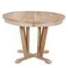 Topmax - 5 Piece Rustic Extendable Dining Table Set Round Trestle Table And 4 Cross Back Dining Chairs For Kitchen, Dining Room - Natural - Image 18