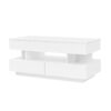 Lift Top Coffee Table With 2 Drawers, Multi Functional Lift Top Coffee Table With High Gloss Finish For Living Room - White - Image 6