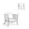 Santiago - Outdoor Conversation Chair - Slate Gray - Image 9