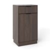 Tilt Out Trash Can Cabinet With Wave Textured Drawer & Pull Out Bin - Walnut - Image 14