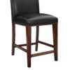 Blaire - Stationary Counter Stool With Nail Heads - Dark Brown - Image 9