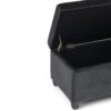 Avalon - Storage Ottoman Bench - Distressed Black - Image 5