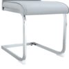 Luxury Simple Arch Chair (Set of 4) Light Material Dining Chair With Arched Metal Leg - Light Gray / Silver - Image 7