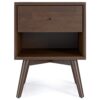 Caroline - Mid-Century Modern Style Night Stand - Brown - Image 5
