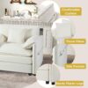 Oversized Recliner Chair With Movable Ottoman, Soft Chenille Upholstered Lounge Chair - Beige - Image 5