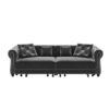3 In 1 Pull Out Sofa Bed, Convertible Sleeper Sofa Bed, 3 Seater Sofa With Movable Ottoman - Gray - Image 23