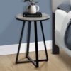 Accent Table, Side, Round Contemporary Convenient Design - Gray - Image 8