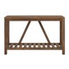 Farmhouse A Frame Entry Table With Lower Shelf - Rustic Oak - Image 3