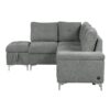 Versatile L Shaped Sofa Bed With Storage, Cup Holders, USB Ports Chenille - Gray - Image 19