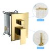 Dual Shower Head 10" Wall Mounted Square Shower System - Gold - Image 8